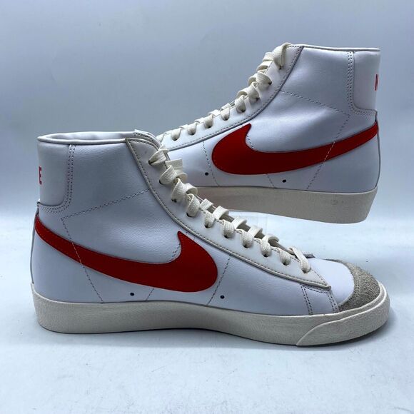Nike Blazer Mid '77 VNTG Sneaker White Red BQ6806-600 Mens Size 8 New - Picture 3 of 12